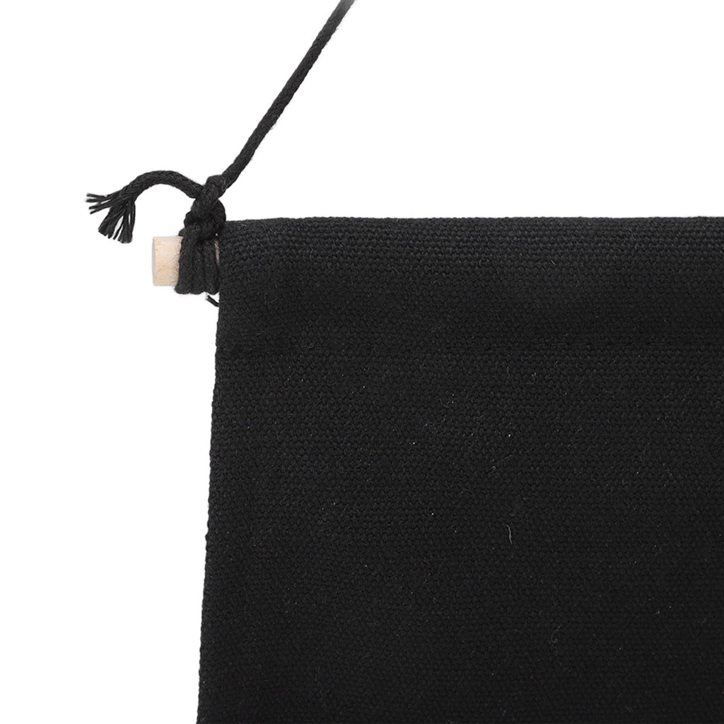 Brooch Storage Hanging Flag Multi Purpose Stylish Classic Pin Collection Organizers Banners for Home Office Dorm Black S 35x22.5cm 25cm(wooden Stick)