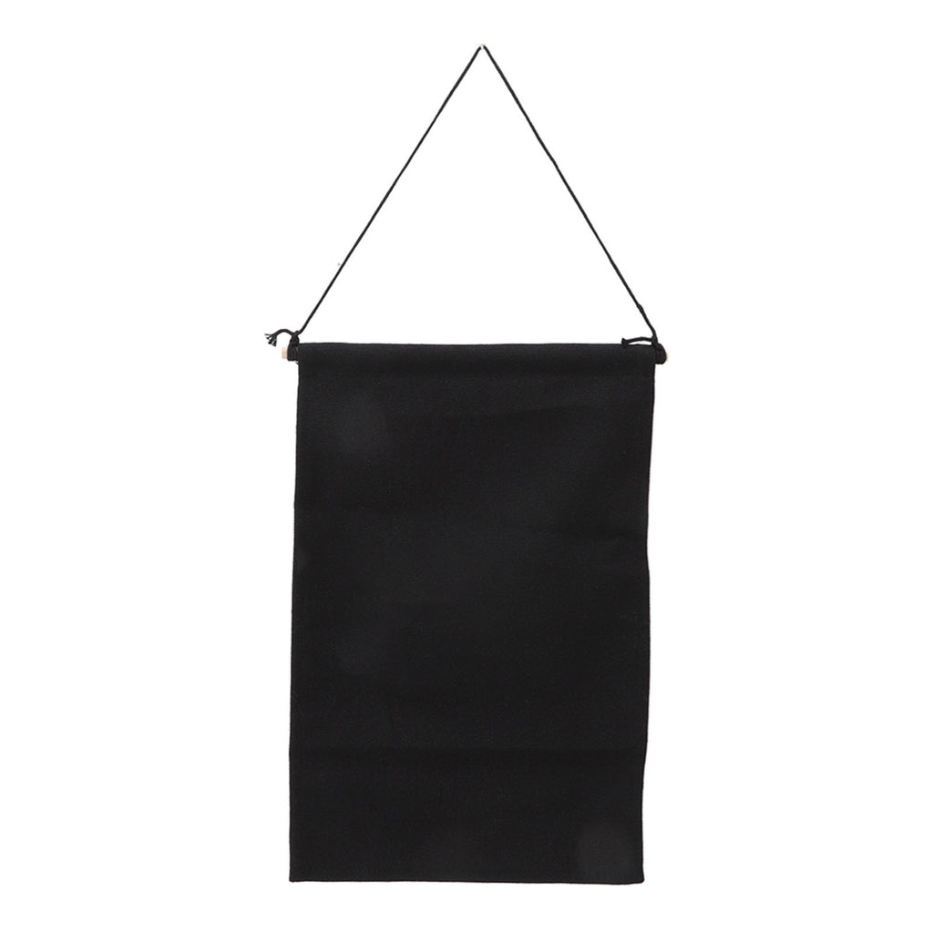 Brooch Storage Hanging Flag Multi Purpose Stylish Classic Pin Collection Organizers Banners for Home Office Dorm Black M 45.5x27.3cm 30cm(wooden Stick)