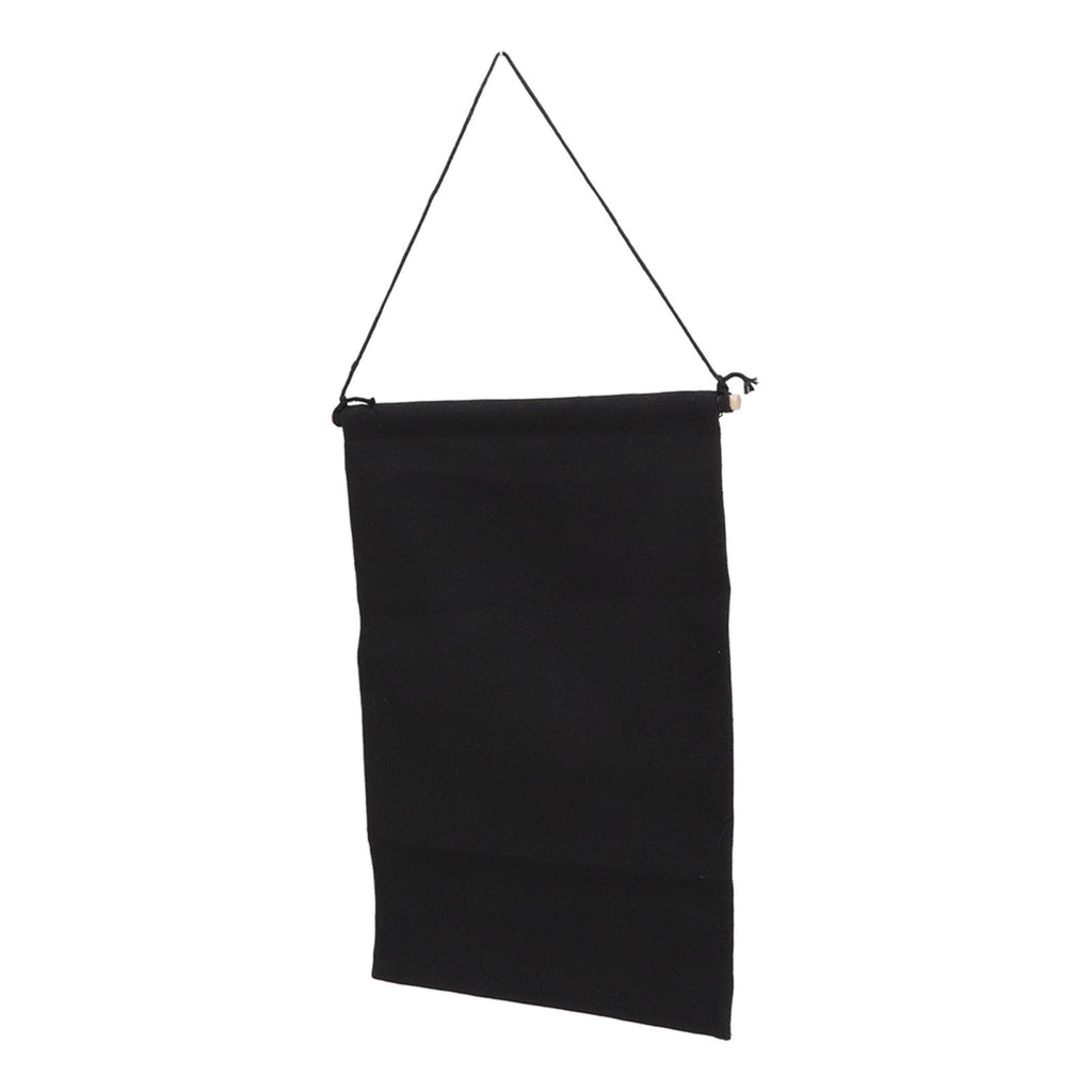 Brooch Storage Hanging Flag Multi Purpose Stylish Classic Pin Collection Organizers Banners for Home Office Dorm Black M 45.5x27.3cm 30cm(wooden Stick)