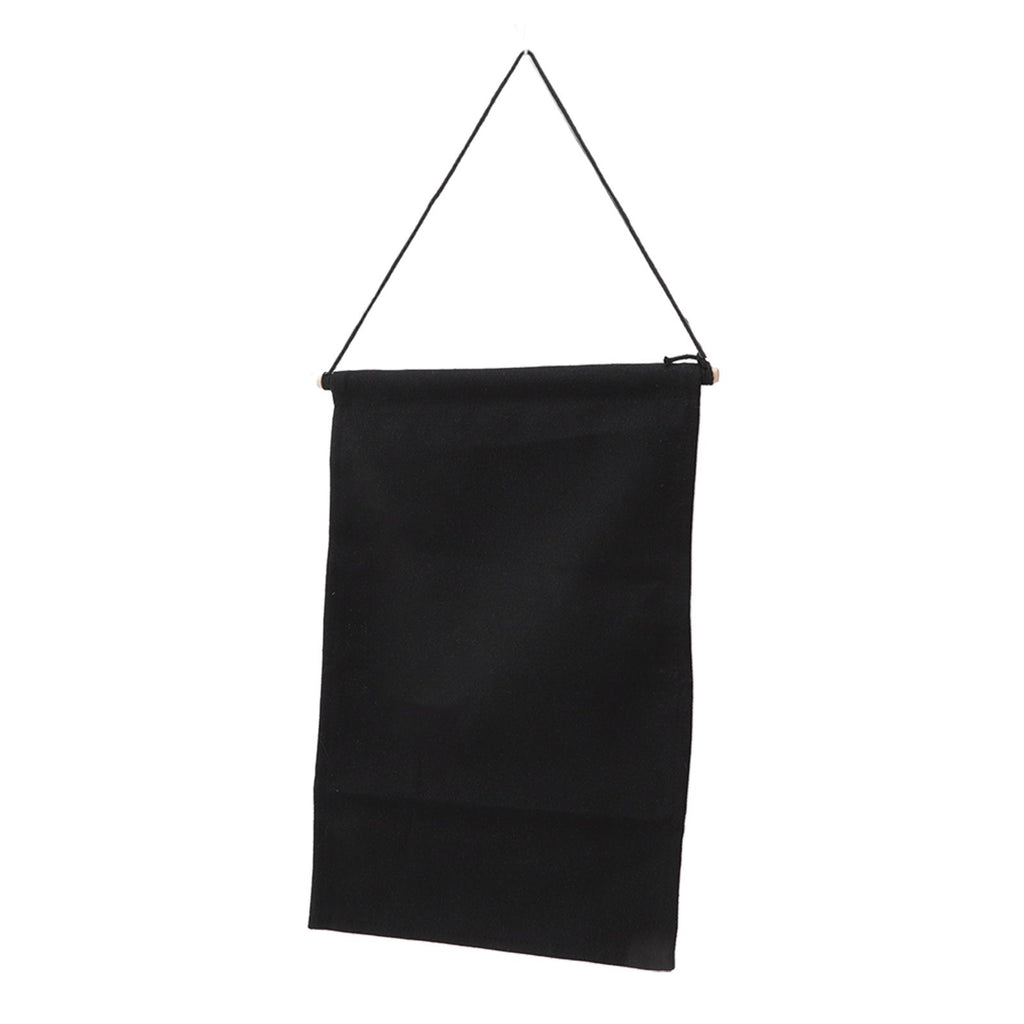 Brooch Storage Hanging Flag Multi Purpose Stylish Classic Pin Collection Organizers Banners for Home Office Dorm Black M 45.5x27.3cm 30cm(wooden Stick)