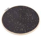 Brooch Display Black Bamboo Faux Leather 22cm Diameter Space Saving Decorative Practical Jewelry Storage Display