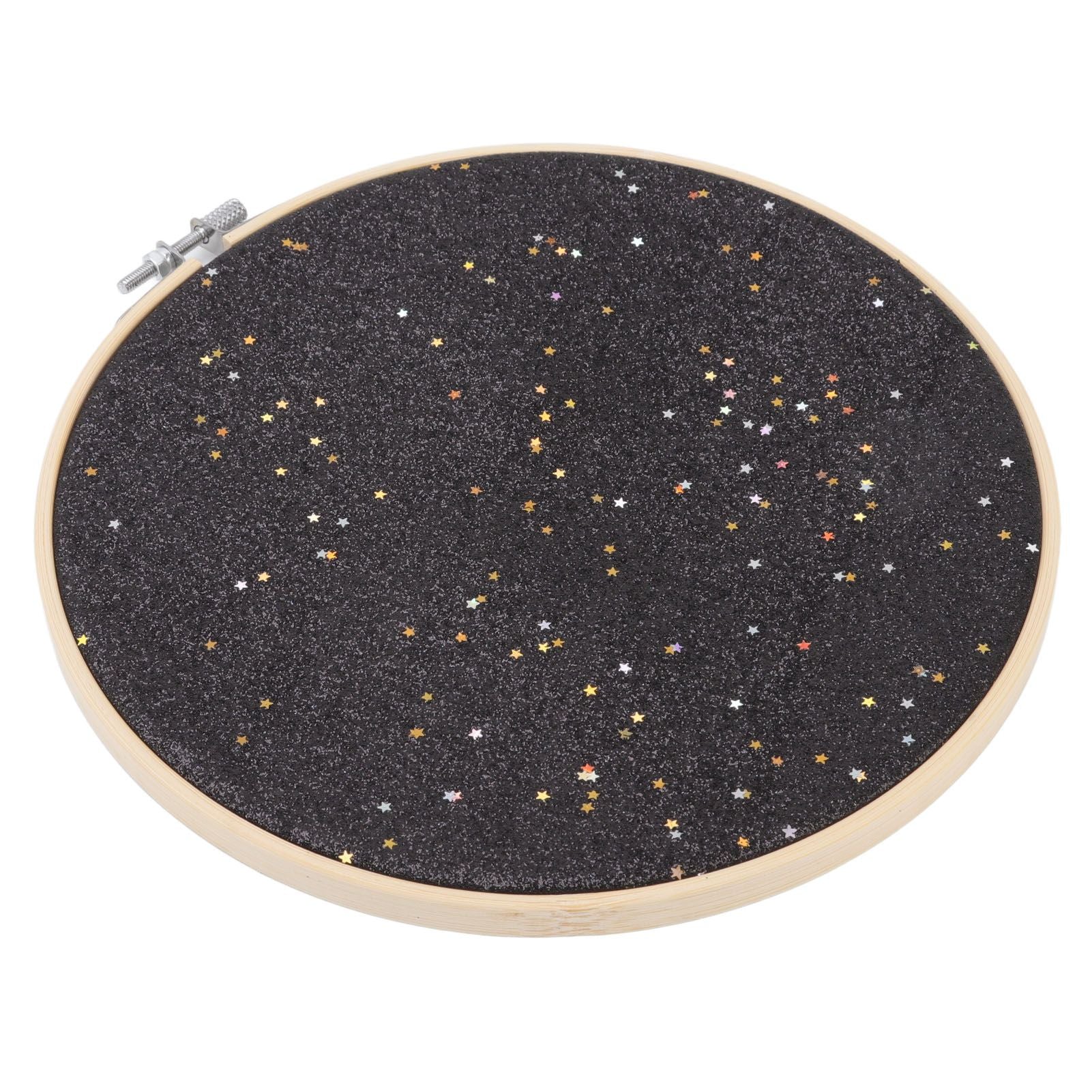 Brooch Display Black Bamboo Faux Leather 22cm Diameter Space Saving Decorative Practical Jewelry Storage Display