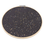 Brooch Display Black Bamboo Faux Leather 22cm Diameter Space Saving Decorative Practical Jewelry Storage Display