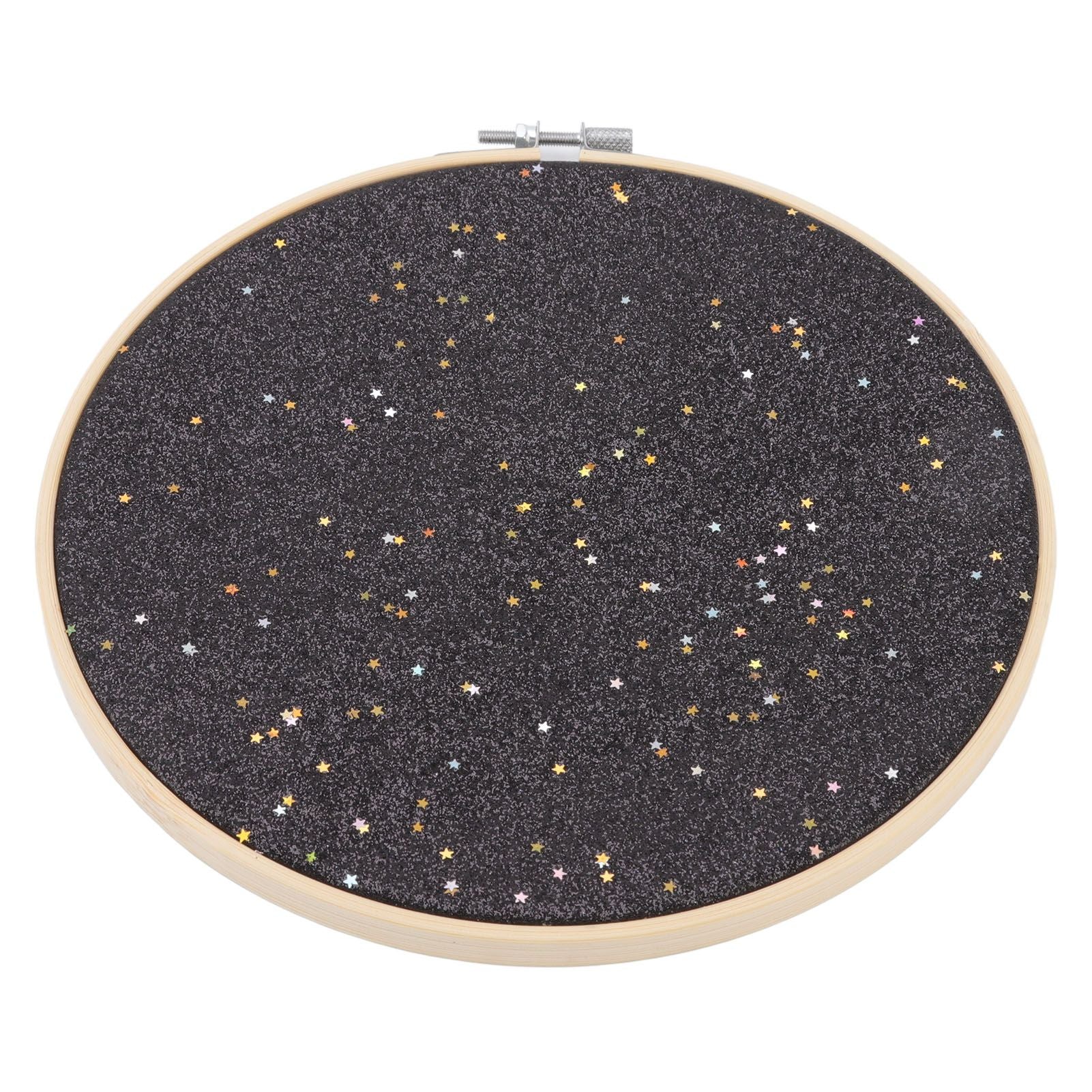 Brooch Display Black Bamboo Faux Leather 22cm Diameter Space Saving Decorative Practical Jewelry Storage Display