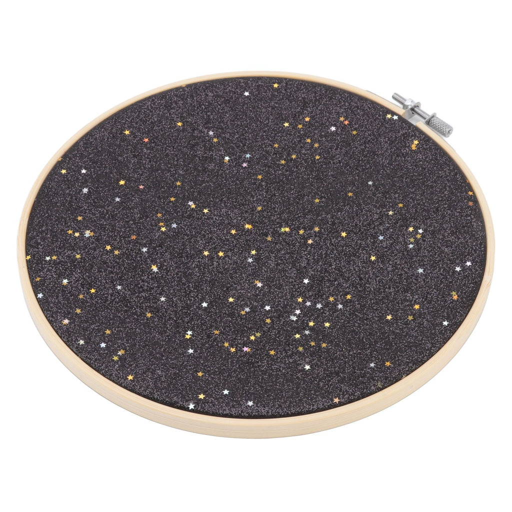 Brooch Display Black Bamboo Faux Leather 22cm Diameter Space Saving Decorative Practical Jewelry Storage Display