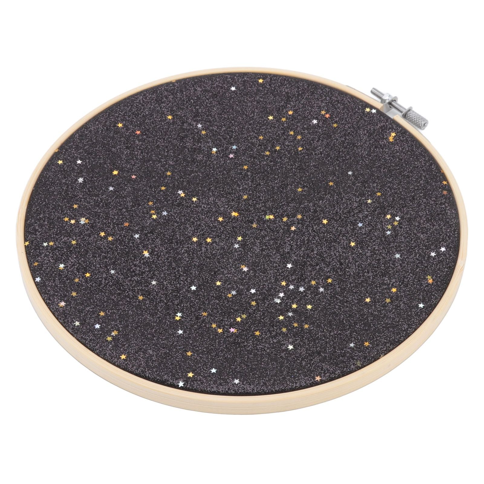 Brooch Display Black Bamboo Faux Leather 22cm Diameter Space Saving Decorative Practical Jewelry Storage Display