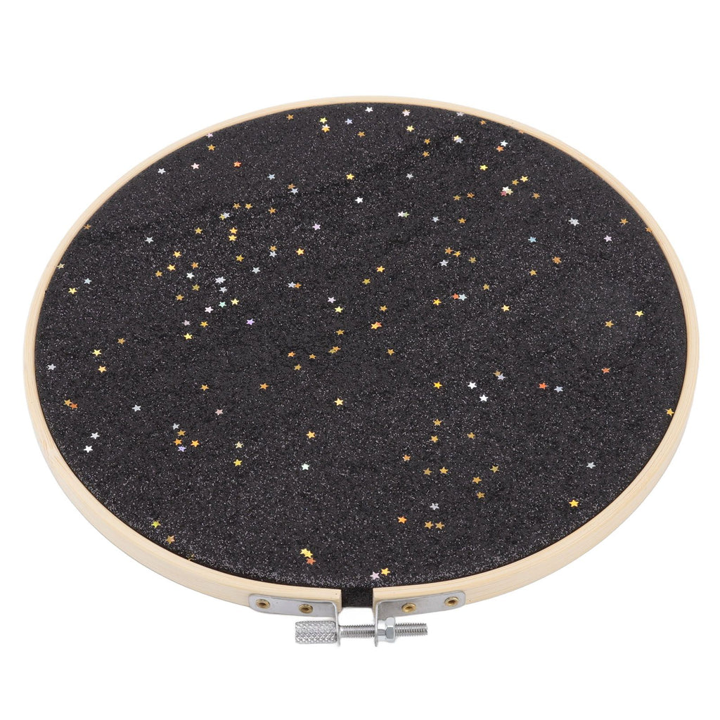 Brooch Display Black Bamboo Faux Leather 22cm Diameter Space Saving Decorative Practical Jewelry Storage Display