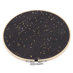 Brooch Display Black Bamboo Faux Leather 22cm Diameter Space Saving Decorative Practical Jewelry Storage Display