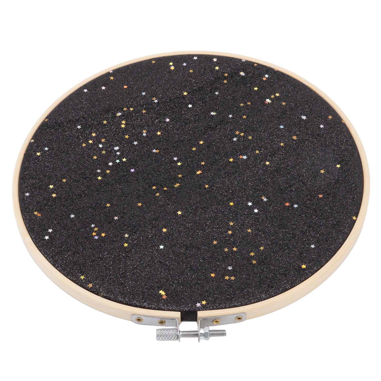 Brooch Display Black Bamboo Faux Leather 22cm Diameter Space Saving Decorative Practical Jewelry Storage Display