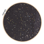 Brooch Display Black Bamboo Faux Leather 22cm Diameter Space Saving Decorative Practical Jewelry Storage Display