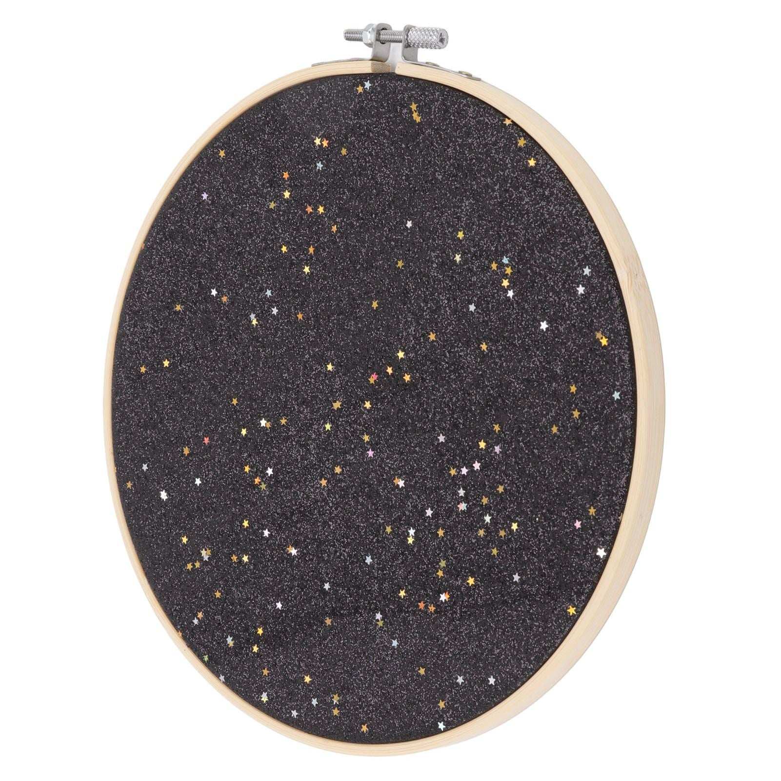 Brooch Display Black Bamboo Faux Leather 22cm Diameter Space Saving Decorative Practical Jewelry Storage Display