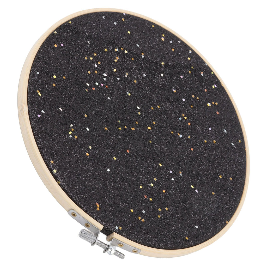 Brooch Display Black Bamboo Faux Leather 22cm Diameter Space Saving Decorative Practical Jewelry Storage Display