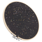 Brooch Display Black Bamboo Faux Leather 22cm Diameter Space Saving Decorative Practical Jewelry Storage Display