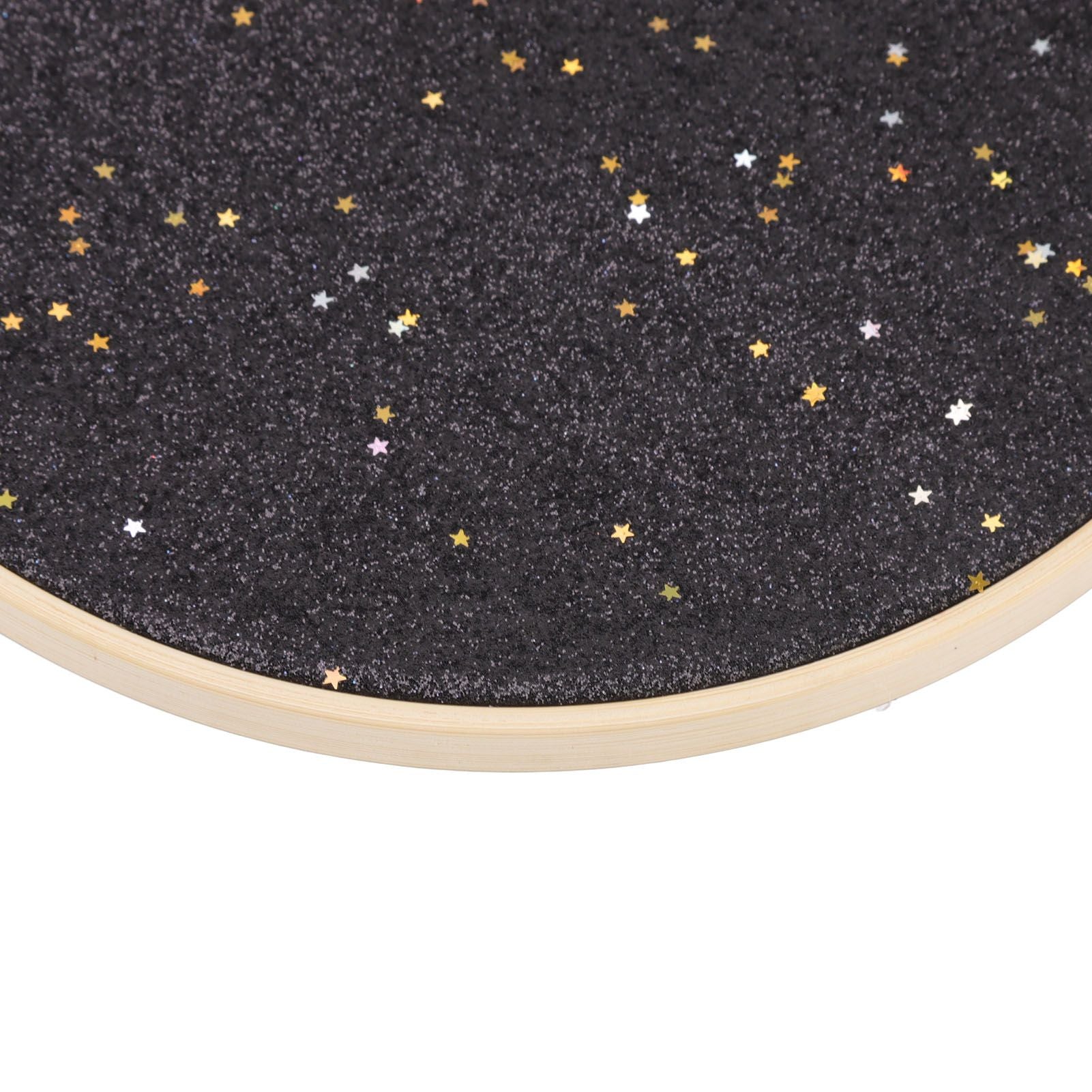 Brooch Display Black Bamboo Faux Leather 22cm Diameter Space Saving Decorative Practical Jewelry Storage Display