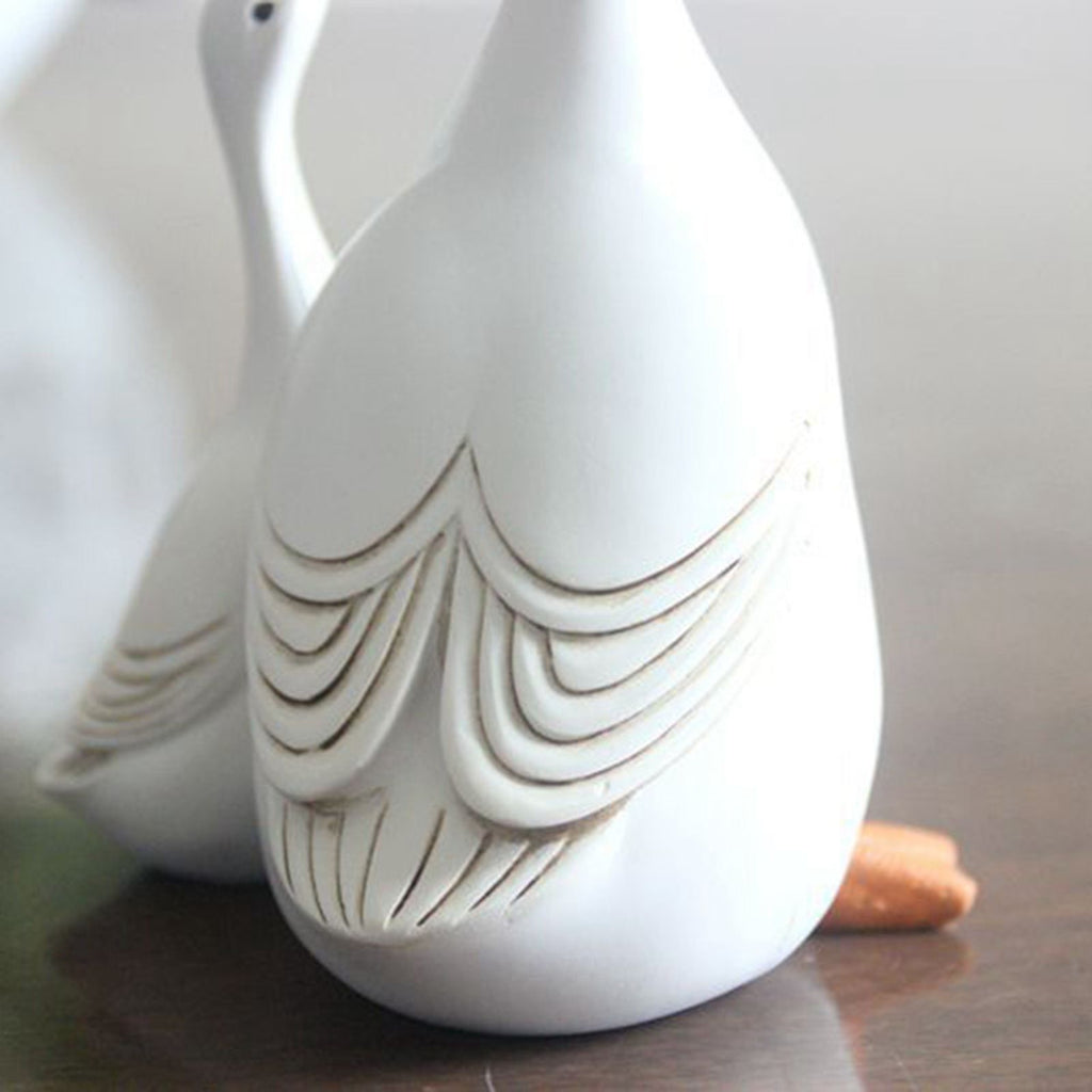 Simulation Duck Toy Synthetic Resin Mother and Baby Duck Model for Household Tabletop Living Room Ornament S