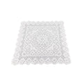 Lace Tablecloth Hollow Pattern Soft Comfortable Simple Lace Decorative Background Cloth for Home Cafe White Lace 60x60cm