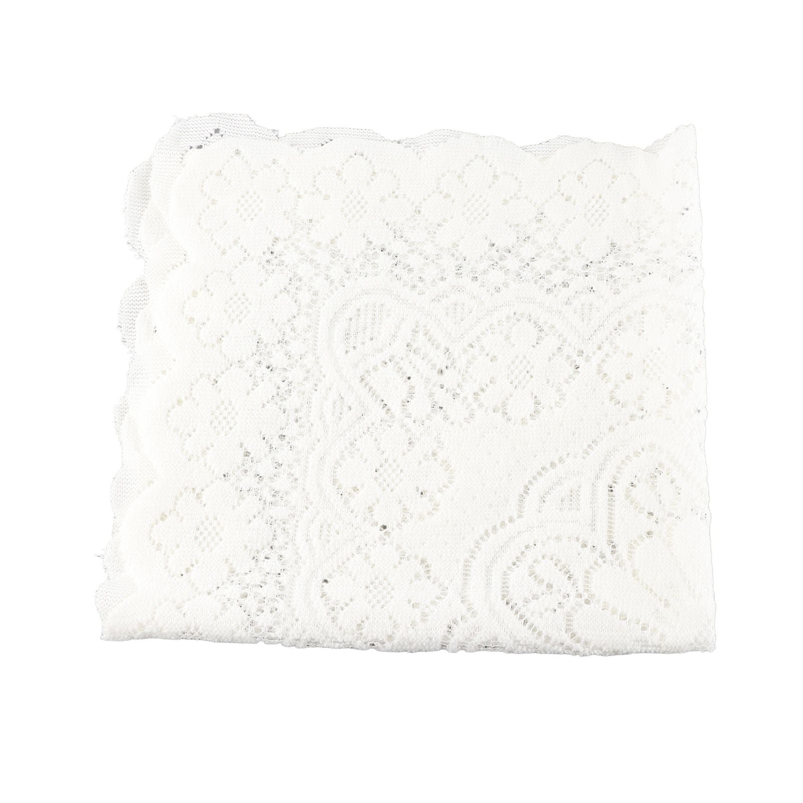Lace Tablecloth Hollow Pattern Soft Comfortable Simple Lace Decorative Background Cloth for Home Cafe White Lace 60x60cm