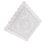 Lace Tablecloth Hollow Pattern Soft Comfortable Simple Lace Decorative Background Cloth for Home Cafe White Lace 60x60cm