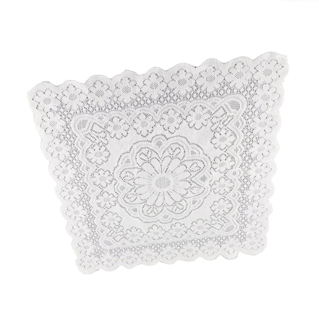 Lace Tablecloth Hollow Pattern Soft Comfortable Simple Lace Decorative Background Cloth for Home Cafe White Lace 60x60cm