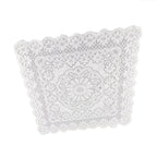 Lace Tablecloth Hollow Pattern Soft Comfortable Simple Lace Decorative Background Cloth for Home Cafe White Lace 60x60cm