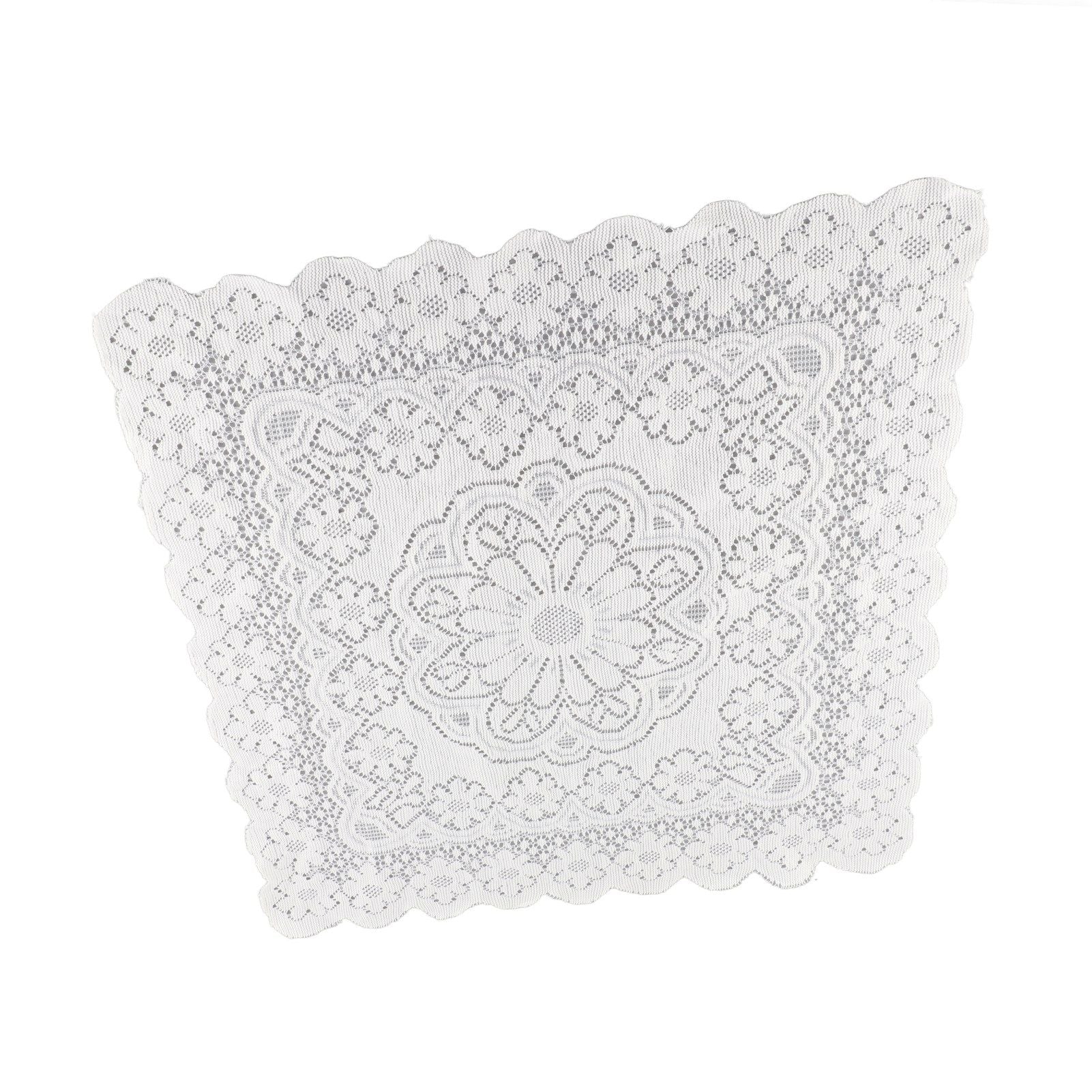 Lace Tablecloth Hollow Pattern Soft Comfortable Simple Lace Decorative Background Cloth for Home Cafe White Lace 60x60cm