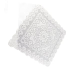 Lace Tablecloth Hollow Pattern Soft Comfortable Simple Lace Decorative Background Cloth for Home Cafe White Lace 60x60cm