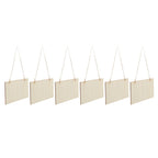 6pcs Blank Wooden Plaque Rectangle Decorative DIY Unfinished Wood Sign with Holes for Coffee Shop