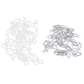2 Packs Wooden Fish Decoration Good Decoration White Silver Fish Confetti for Christening Decoration Communion