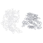 2 Packs Wooden Fish Decoration Good Decoration White Silver Fish Confetti for Christening Decoration Communion