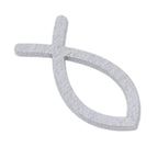 2 Packs Wooden Fish Decoration Good Decoration White Silver Fish Confetti for Christening Decoration Communion