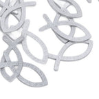 2 Packs Wooden Fish Decoration Good Decoration White Silver Fish Confetti for Christening Decoration Communion