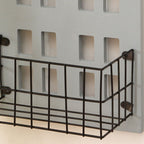 Wall Storage Shelves Hand Made Wood House Shape Wall Mounted Shelf for Bedroom Living Room Grey