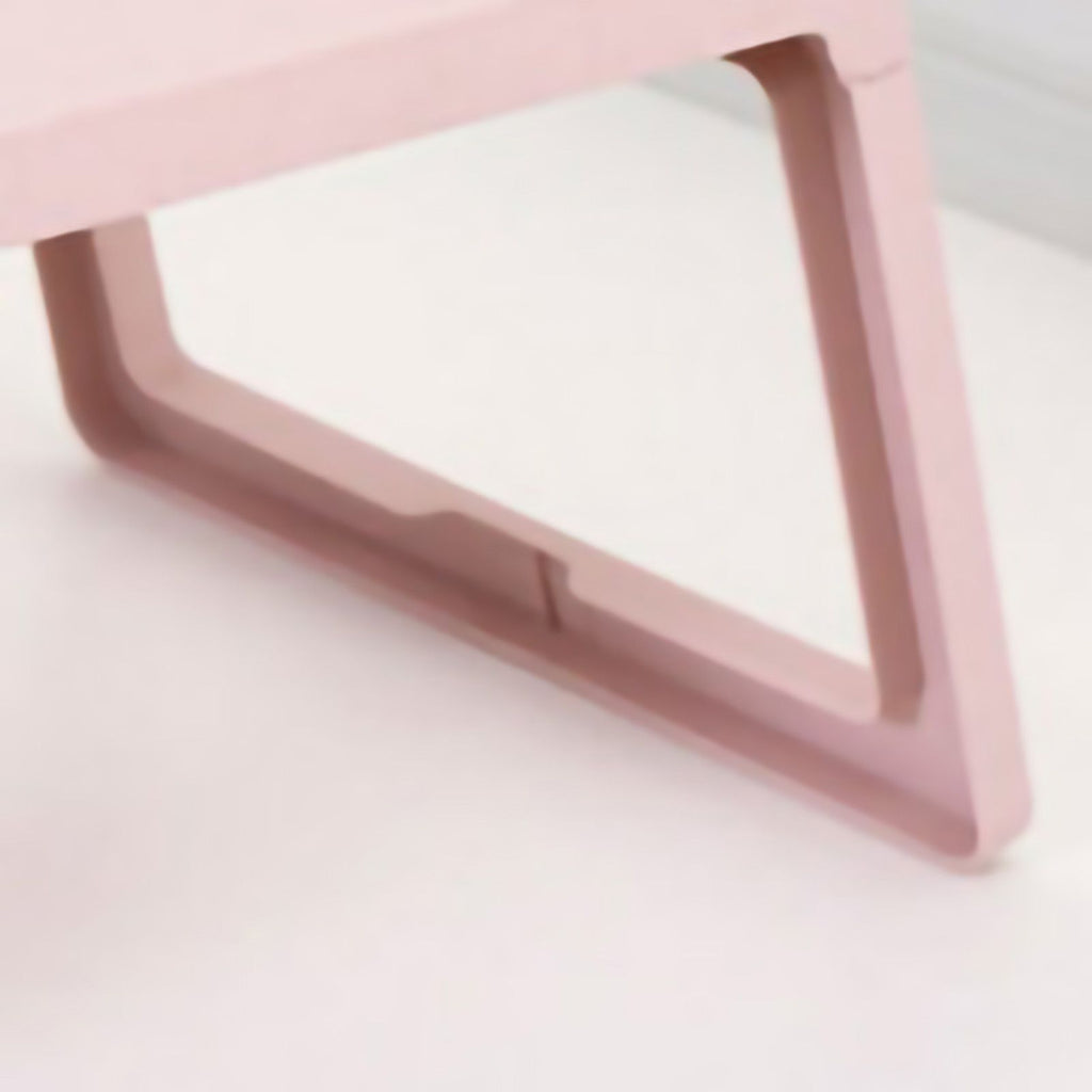 Laptop Bed Desk PP Folding Simple Downward Grooved Design Lap Desk Bed Table with Charging Hole for Bedroom Dorm Pink 68x35.8x27.5cm