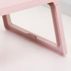 Laptop Bed Desk PP Folding Simple Downward Grooved Design Lap Desk Bed Table with Charging Hole for Bedroom Dorm Pink 68x35.8x27.5cm