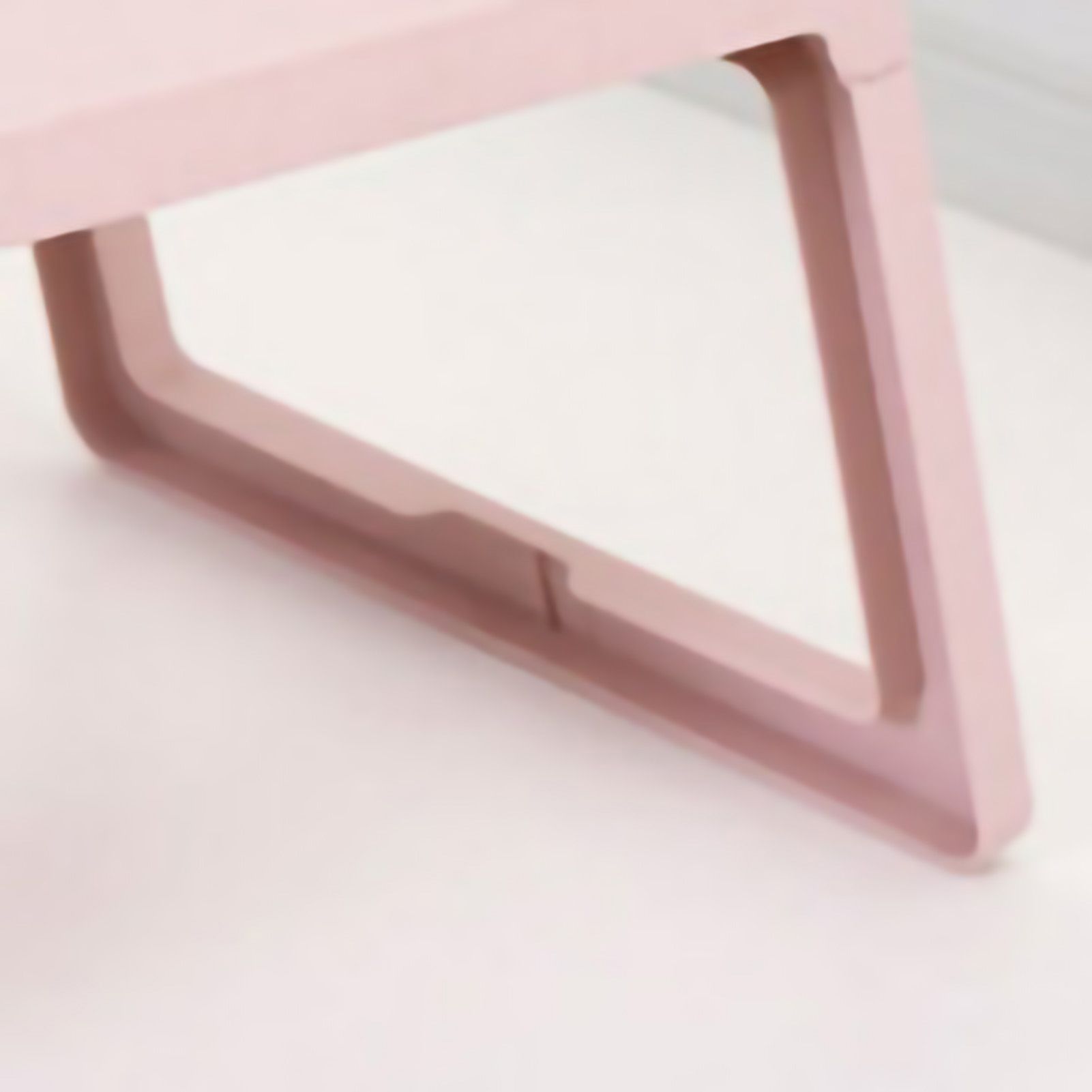 Laptop Bed Desk PP Folding Simple Downward Grooved Design Lap Desk Bed Table with Charging Hole for Bedroom Dorm Pink 68x35.8x27.5cm