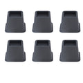 6Pcs 3 Inch Trapezoid Furniture Risers Sofa Leg Pads for Bed Table Cabinet Sofa Feet Black
