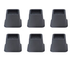 6Pcs 3 Inch Trapezoid Furniture Risers Sofa Leg Pads for Bed Table Cabinet Sofa Feet Black