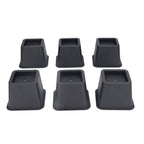 6Pcs 3 Inch Trapezoid Furniture Risers Sofa Leg Pads for Bed Table Cabinet Sofa Feet Black