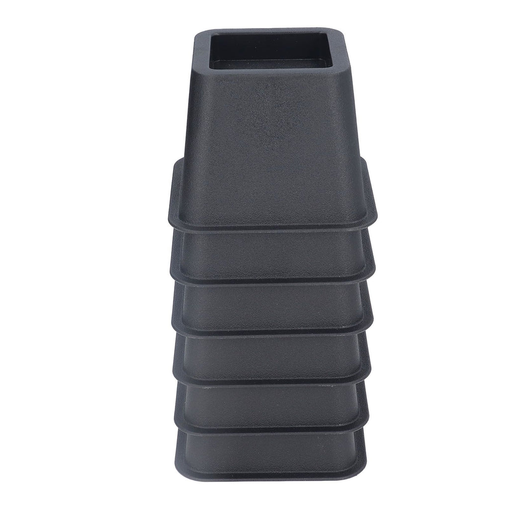 6Pcs 3 Inch Trapezoid Furniture Risers Sofa Leg Pads for Bed Table Cabinet Sofa Feet Black