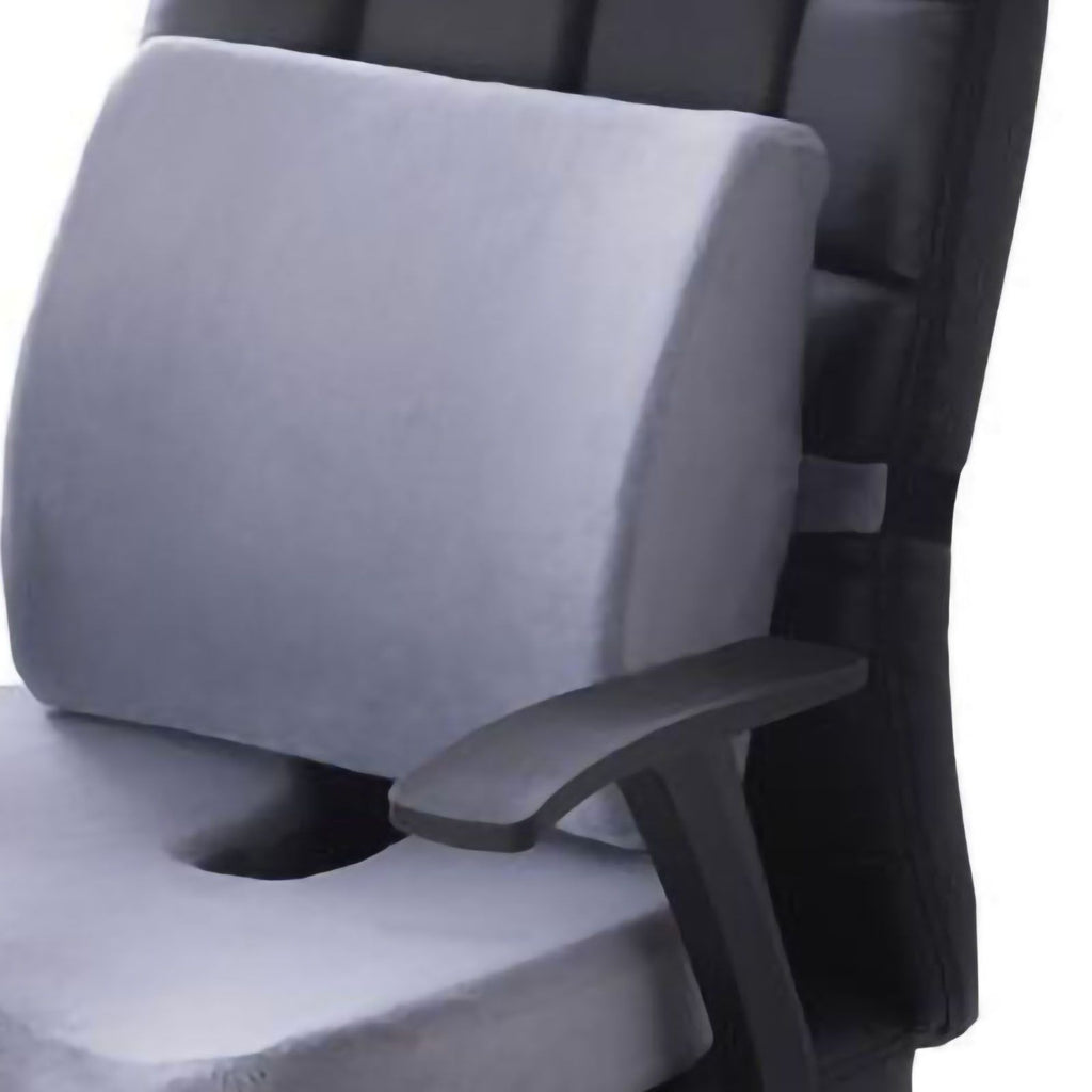 Seat Cushion Lumbar Support Set Polyester Comfortable Chair Cushion for Office Home Flannelette Set Grey Cushion and Back Cushion Combination Set
