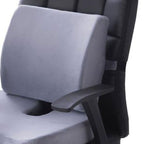 Seat Cushion Lumbar Support Set Polyester Comfortable Chair Cushion for Office Home Flannelette Set Grey Cushion and Back Cushion Combination Set