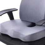 Seat Cushion Lumbar Support Set Polyester Comfortable Chair Cushion for Office Home Flannelette Set Grey Cushion and Back Cushion Combination Set