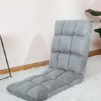 Floor Seat Sofa Chair Foldable Adjustable Floor Chair Sofa Bed Beanbag for Gaming Sleeping Relaxing Reading Grey