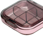 Portable Mini Pill Case Travel Dispensing Pill Organizer Household Food Grade Sealed Storage Medicine Box Small Transparent Pink