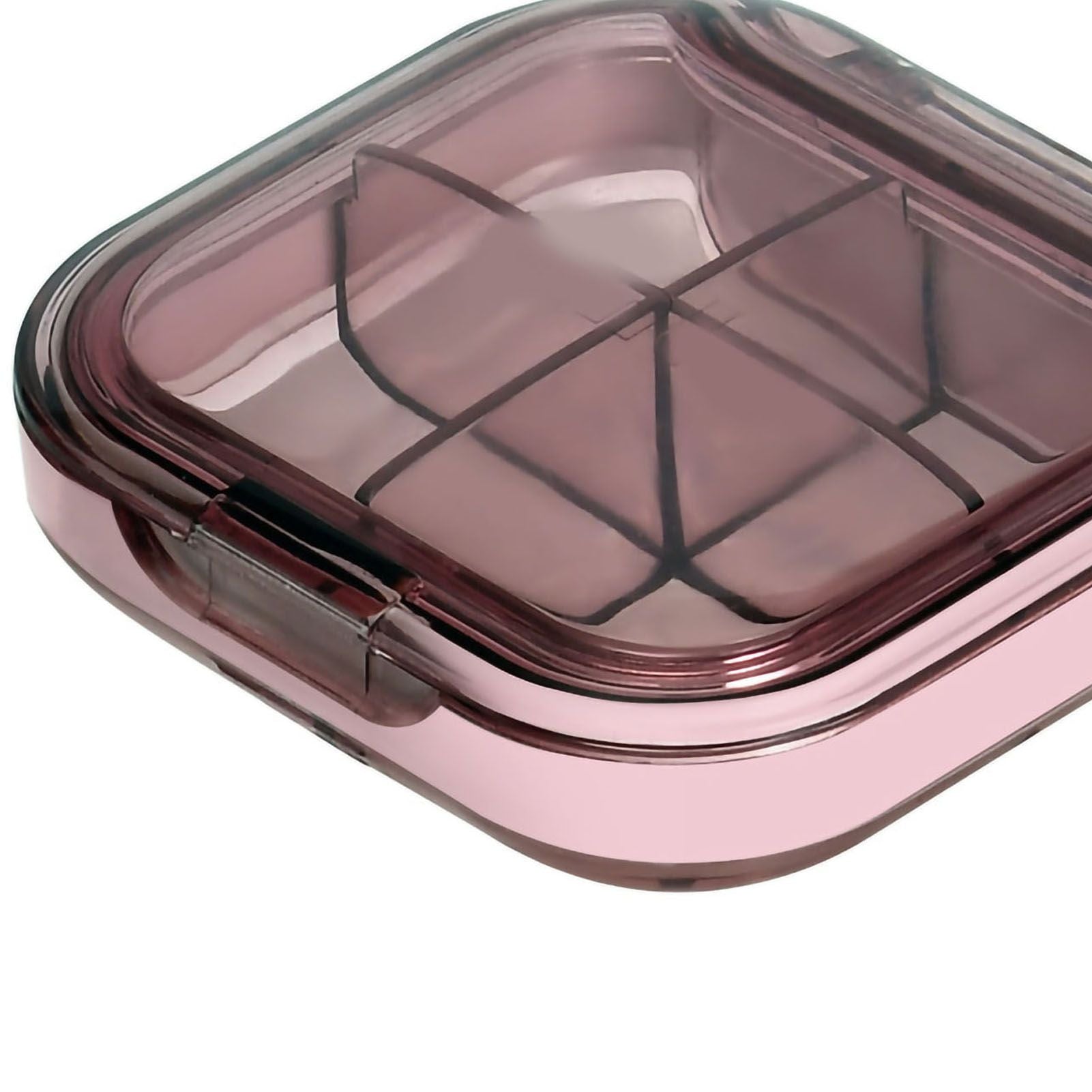 Portable Mini Pill Case Travel Dispensing Pill Organizer Household Food Grade Sealed Storage Medicine Box Small Transparent Pink