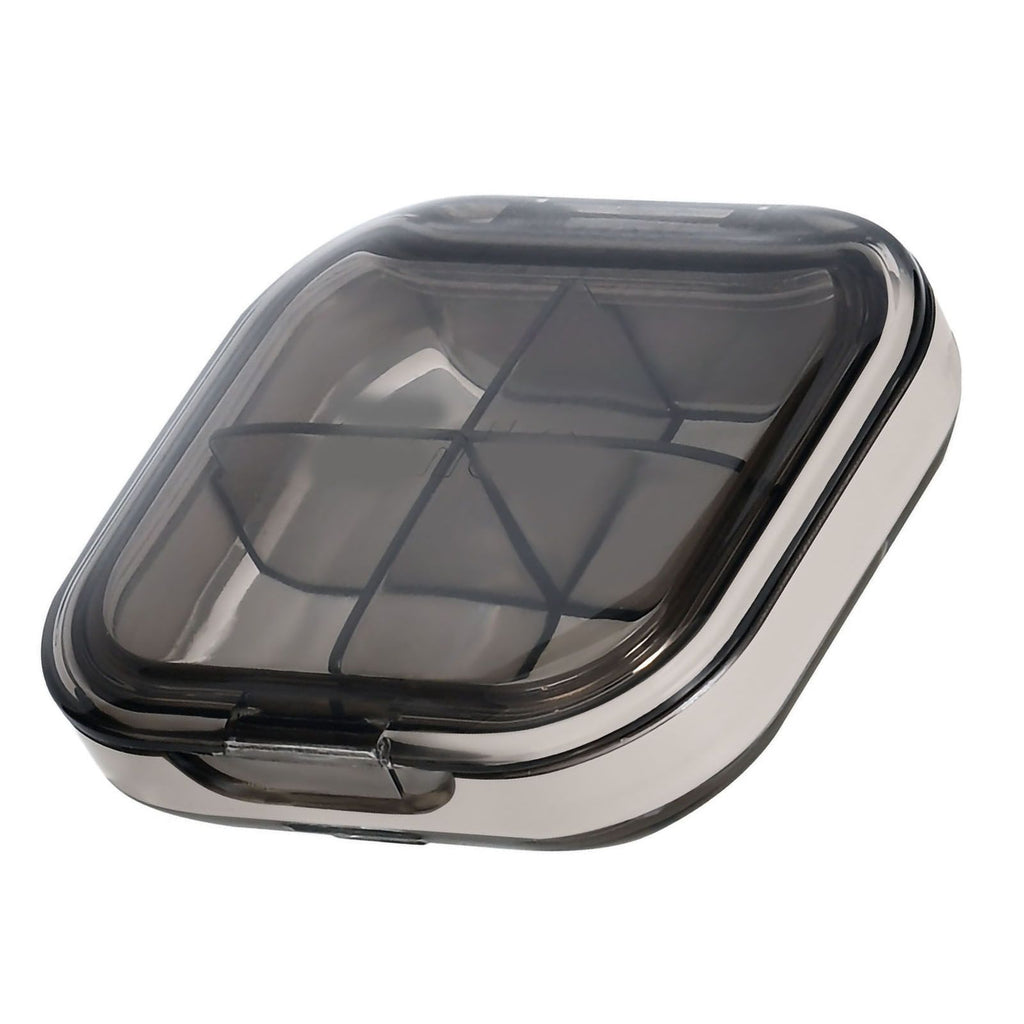 Portable Mini Pill Case Travel Dispensing Pill Organizer Household Food Grade Sealed Storage Medicine Box Small Transparent Black