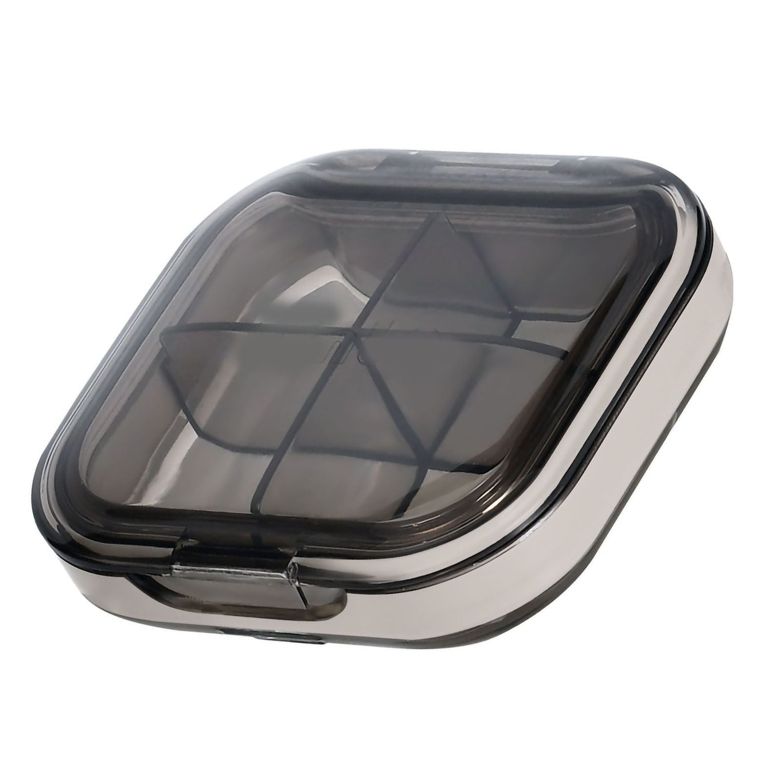 Portable Mini Pill Case Travel Dispensing Pill Organizer Household Food Grade Sealed Storage Medicine Box Small Transparent Black
