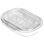 Portable Mini Pill Case Travel Dispensing Pill Organizer Household Food Grade Sealed Storage Medicine Box Big Transparent White
