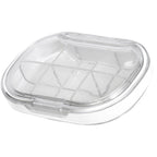 Portable Mini Pill Case Travel Dispensing Pill Organizer Household Food Grade Sealed Storage Medicine Box Big Transparent White