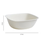Household Plastic Wash Basin Dormitory Cute Square Laundry Basin Washbasin for Dishing Small White
